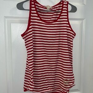 MK Red & White Striped Tank Top